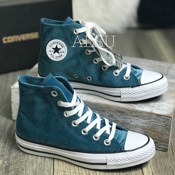 NWT Converse Ctas HI Velvet Teal W AUTHENTIC - Picture 2 of 8